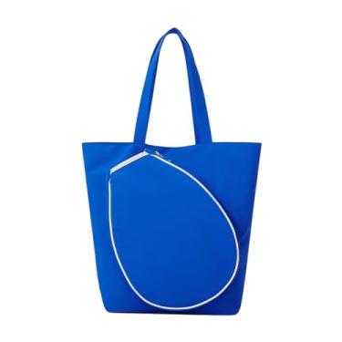 Imagem de Fenteer Bolsa de tênis, bolsa para raquete de tênis, para treinamento e exercícios, Azul