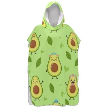 Imagem de Joisal Poncho de surfe para mudança de roupão, toalha de banho com capuz, fofo, leve, fofo, verde, unissex, poncho adulto com capuz