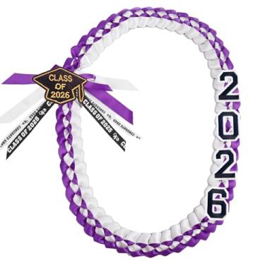 Imagem de FOMOMDI Colar trançado de formatura 2026 Leis para graduação, para estudantes universitários, materiais de festa de pós-graduação, 2026, Poliéster, Sem Pedra Preciosa