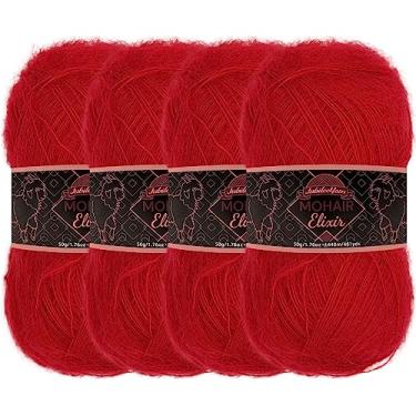 Imagem de JubileeYarn Fio de Elixir Mohair – Mistura de Lã para Bebês 50 g/novelo – Cosmopolitan – 4 novelos