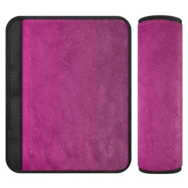 Imagem de Almofadas de cinto de segurança macias gradientes rosa escura, acolchoadas com algodão, almofadas de alça de ombro para bolsas, almofadas de cinto de segurança de carro para crianças