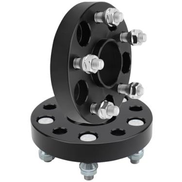 Imagem de IRONTEK Espaçadores de roda de 5 x 114,3 mm compatíveis com Lexus ES300 300h, GS300 350 430 450, IS250, LS400 430; para Toyota Tacoma, Highlander, Rav4, Avalon Passo de rosca forjado de 2,5 cm M12 x