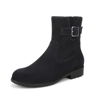 Imagem de Vionic Jill Botas curtas com zíper, Blazer azul-marinho de camurça, 6 Wide