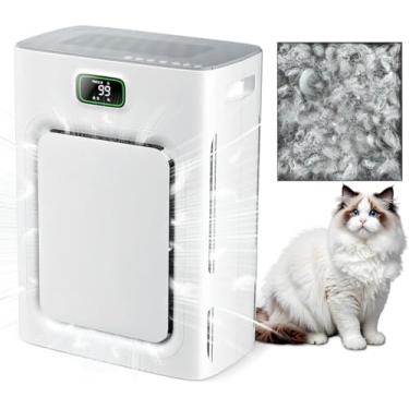 Imagem de Purificador de Ar, Purificador de Ar com Filtro Hepa até 2500 Pés Quadrados,4 Velocidades do Ventilador,Monitor de qualidade do ar PM2.5 (branco)