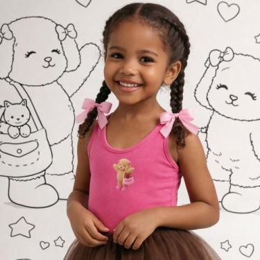 Imagem de Body Infantil Collant Tema Ursinho Bobbie Goods Cor:PinkTamanho:4, Pin