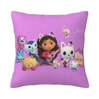 Imagem de Capa De Almofada Quadrada 40x40cm Gabby Cat Pandy Paws Nordic Dollhous