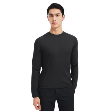 Imagem de Camiseta Manga Longa Masculino Dry Lisa Proteção Solar Treino Praia Gênero:Homem;Tamanho:P;Cor:-Masculino