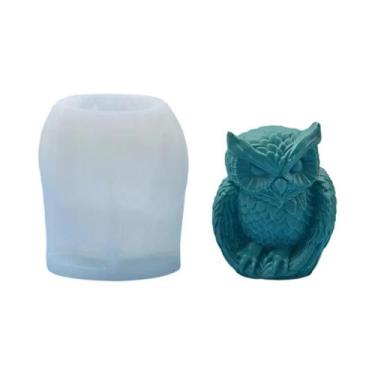 Imagem de Molde De Silicone Para Velas Em Forma De Coruja 3D Para Sabão, Resina,
