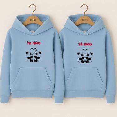 Imagem de Moletom Canguru Panda Apaxionada Te Amo Blusa De Frio Fofo Para Amigos