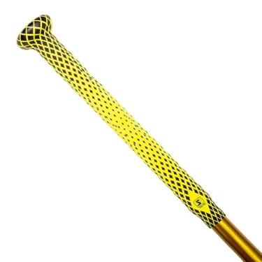 Imagem de SNIPER SKIN Punho de taco ICT de beisebol e softbol | Melhor alternativa para segurar fita | Fácil de instalar, leve, substituição à prova d'água | Tamanho universal para adultos e jovens | Diamante duplo amarelo/preto