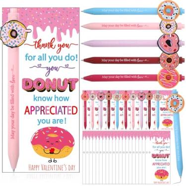 Imagem de Resurhang 50 conjuntos de canetas esferográficas de agradecimento dos namorados, conjunto de presentes de canetas motivacionais com cartões de agradecimento e gravatas para colegas de trabalho