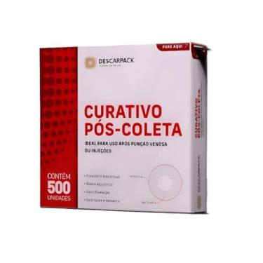 Imagem de Curativo Pós-Coleta Redondo, Flexível e Anatômico, Sem Látex e Solvente, Fácil Remoção, 500 Unidades