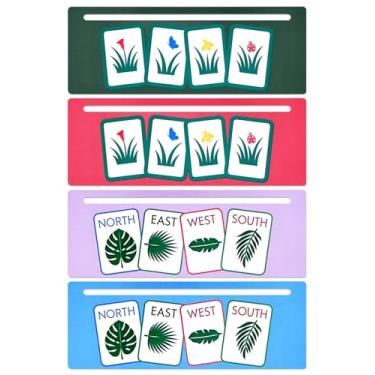 Imagem de Adkoat® 4PCS Mahjong Line Finder - Mah Jongg Card Line Reader Tracker - ADHD Dyslexia Overlays Guided Reading Ruler Tool - American Majong Beginner Seniors Must Have | Mahj Accessories and Gifts