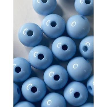 Imagem de Miçanga Bola Azul 8mm/ aprox.420peças - 100g - La Mode Arte e Criação