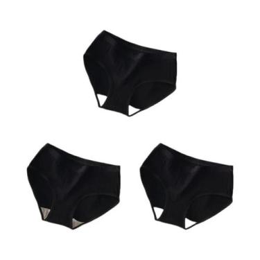 Imagem de Conjunto De 3 Calcinhas De Algodão Macio Para Mulheres, Lingerie Sexy 