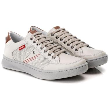 Imagem de Sapatênis Ranster Masculino Em Couro Confortável Off White 3020 OFF WHITE-Masculino