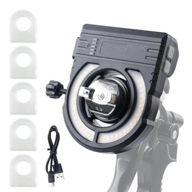 Imagem de Jectse Luz LED para Pistola de Pintura, Iluminação CRI Alta de 500lm, 5 Engrenagens, Temperatura de Cor Ajustável 2700K 6500K Com Cabo de Carregamento, para Diâmetro do Bico do