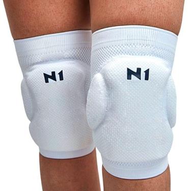 Imagem de Joelheira com Proteção N1 Spry Branca Tam P - par