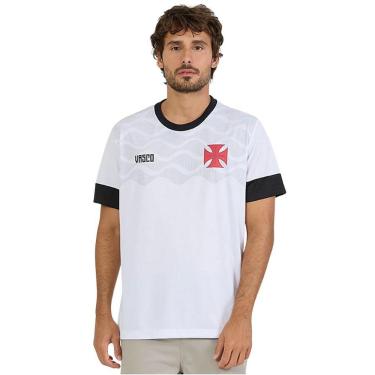 Imagem de Camisa Vasco Branca Cruz de Malta Festejar Adulto Oficial