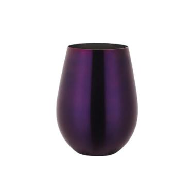 Imagem de Copo de cerveja de aço inoxidável de 500 ml, copo de cerveja de ouro rosa, copo de suco de coquetel, caneca de metal, copo de barriga grande, suprimentos para bar (roxo)