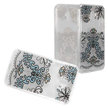 Imagem de Z-GEN - Compatível com Samsung Galaxy J7 2018, J7 Refine, J7 Star, J7 Crown, J7 Aura, J7 Top, J7 V J7V - Capa de telefone transparente híbrida TPU com imagem fina - Renda AC2