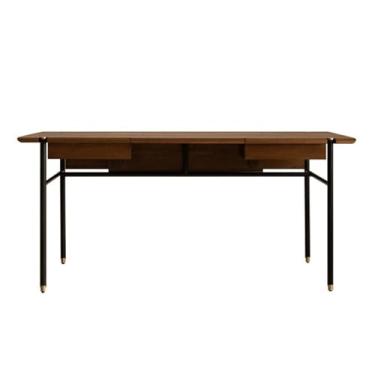 Imagem de KEG801302 Mesa de escritório simples de 165 cm com gavetas para escrever, estudar e jogar – Estação de trabalho robusta e espaçosa para PC e laptop