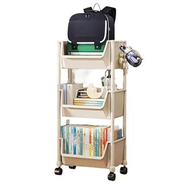 Imagem de Carrinho Organizador Multiuso Com Rodinhas Manicure Banheiro Lavanderia 3 Prateleiras (Branco S/Alca)
