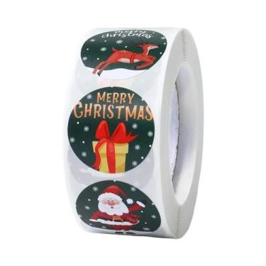 Imagem de Adesivos Decorativos Para Caixa De Presente De Natal 2024 Para Casa, N