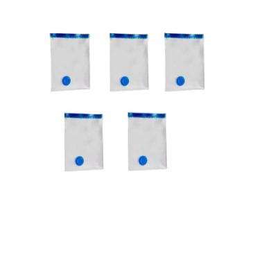 Imagem de Kit 10 Sacos a Vácuo para Roupas com Bomba Manual para Organização e Viagem(50x60Kit5+Bomba1)