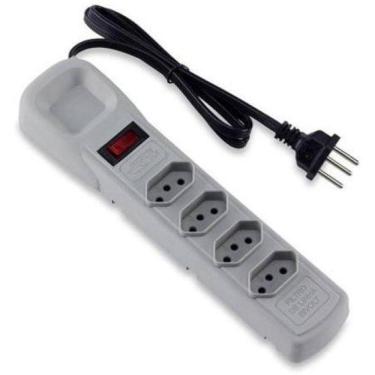 Imagem de Filtro De Linha 4 Tomadas Bivolt Cinza 1Mt Force Line