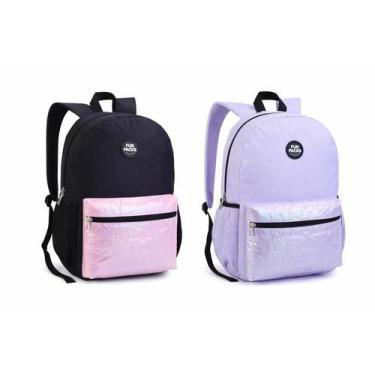 Imagem de Mochila juv fem 17 fun packs c/bolso furta cor color sortido - SEANITE