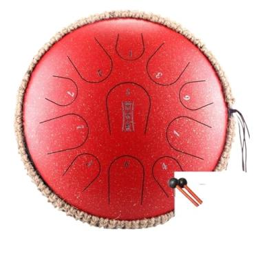 Imagem de Instrumento musical de pandeiro de percussão de língua de aço E Thereal 11 notas 32 cm C Tuning Handpan (Tipo f)