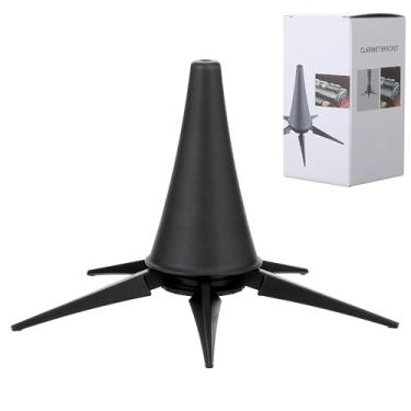 Imagem de RuiJOTWAT Suporte portátil para clarinete/oboé, base de metal dobrável de cinco pernas para clarinete