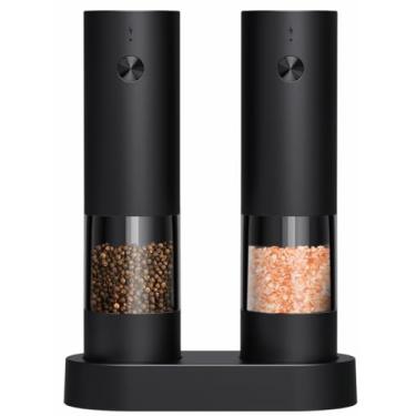 Imagem de Recarregável – Conjunto elétrico de moedor de sal e pimenta, grossura ajustável, operação automática com uma mão