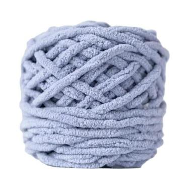 Imagem de Fio De Tricô Chenille Macio 100g, Algodão E Lã Para Tricô Manual De Ca