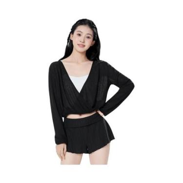 Imagem de Blusa Feminina De Manga Longa Para Ballet, Camisa Clássica De Dança Pa