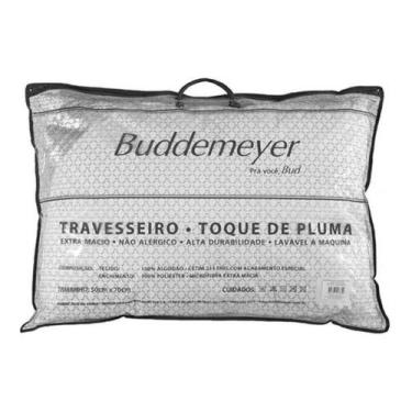 Imagem de Travesseiro Buddemeyer Toque de Pluma tradicional 90cm x 50cm cor bran