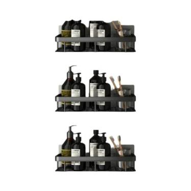 Imagem de Prateleira Retangular De Parede Para Banheiro, Sem Furos, Suporte Para