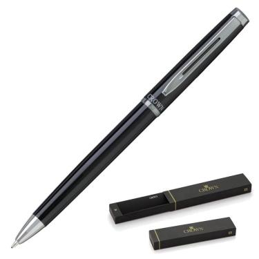 Imagem de Caneta Esferográfica Crown Ref: Di10079p Libra Chrome Preta