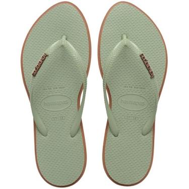 Imagem de Chinelo Feminino Havaianas cor:Smoke Green;tamanho:33/34