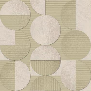 Imagem de Papel de parede geométrico, papel de parede removível, autoadesivo, papel de parede, padrão circular irregular, papel de contato para armários, prateleira, gaveta, forro para locatário, rolo de vinil
