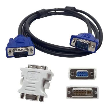 Imagem de Adaptador Dvi-i Dual Link 24 Pinos + 5 E 1 Cabo Vga 1,50 Mts