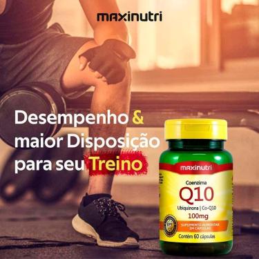 Imagem de Coenzima Q10 100mg Maxinutri Com 60 Capsulas