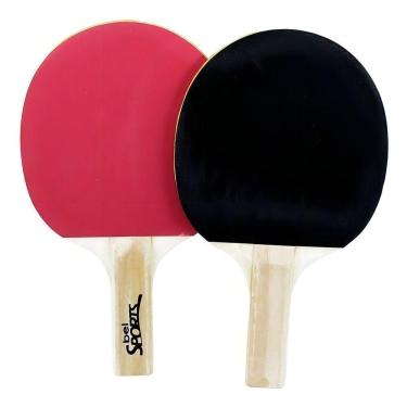 Imagem de Pacote De 2 Raquetes De Ping Pong Bel Sports 485000 Preta-vermelha