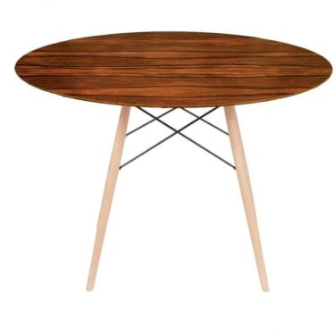 Imagem de Mesa Eames Eiffel Redonda 100 Cm - Pau Ferro