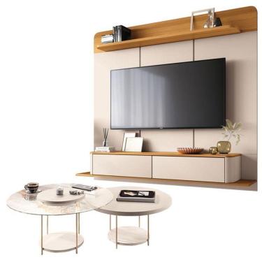 Imagem de Home Suspenso Galax Cinamomo Off White E Kit Mesa De Centro Sky Off White- Hb Móveis