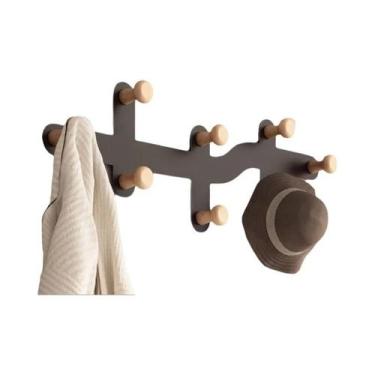 Imagem de Ganchos De Madeira Para Pendurar Na Porta, Organizador De Banheiro Dom