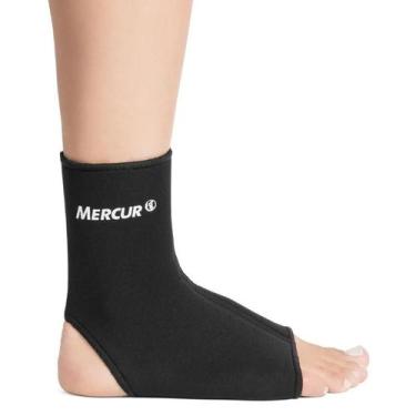 Imagem de Tornozeleira Esporte Anatômica Neoprene Mercur Compressão e Proteção p