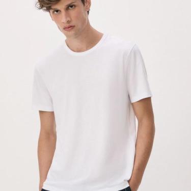 Imagem de Camiseta Manga Curta Hering Básica Slim Masculina 0299, Branco, XXG