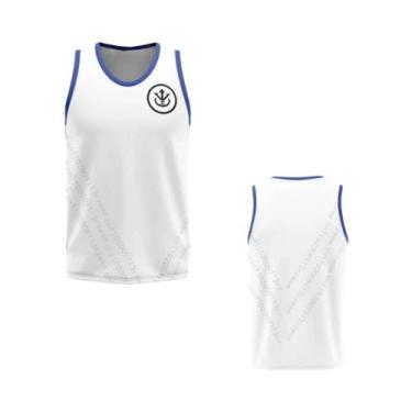 Imagem de Camiseta Masculina Dragon Ball Z Vegeta Battle Suit Cosplay Com Estamp